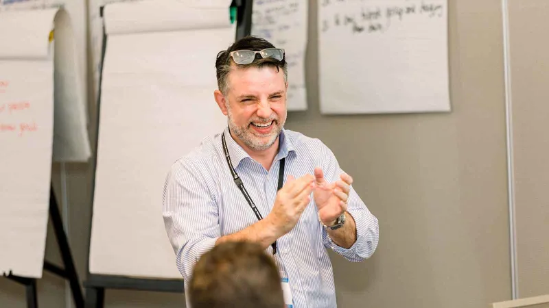 Man leading a seminar.